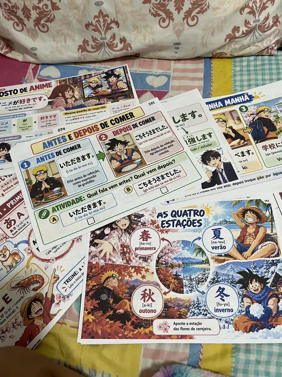 Foto dos mapas enviada por quem estuda com eles