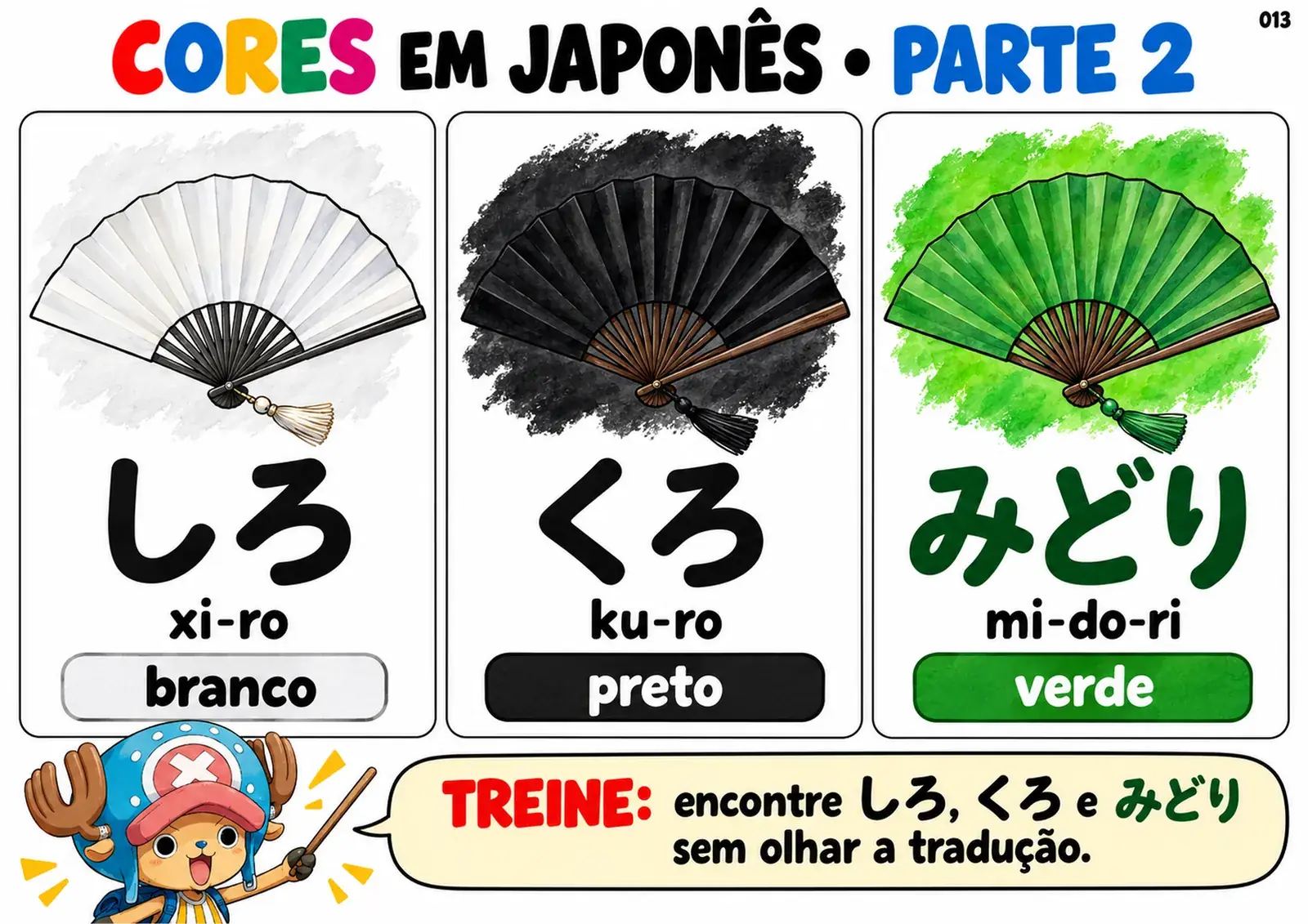 Mapa 13: cores em japonês, parte 2